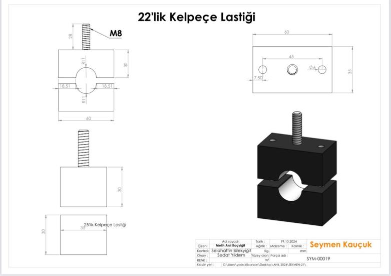 KELEPÇE TAKOZ LASTİĞİ VRF BAKIR BORU İÇİN 